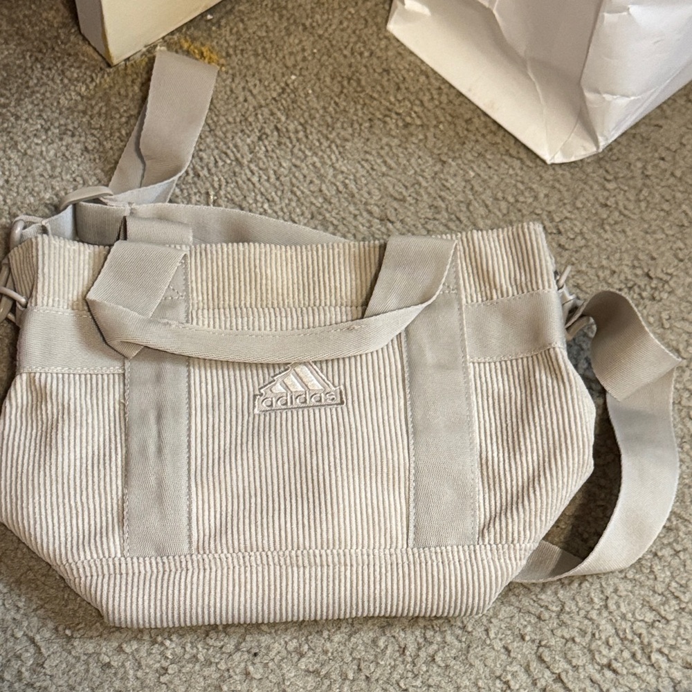 Adidas Light Beige Textured Tote
